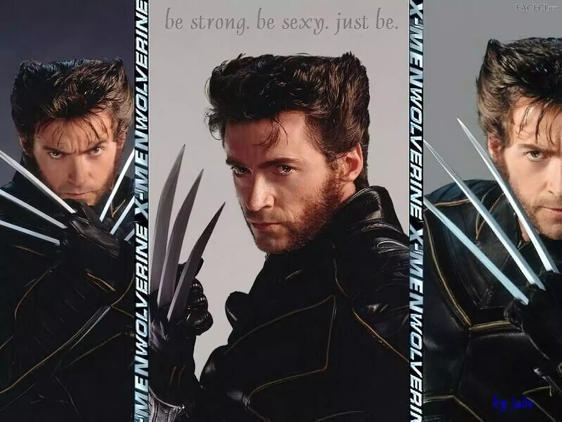 broda, Hugh Jackman, ciemne oczy